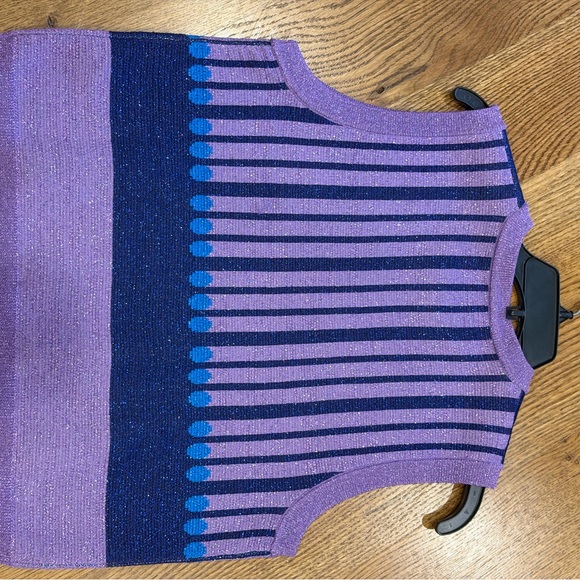 Lanhtropy Multicolor Floral Knit Sleeveless Sweater Vest Size S/M. - Picture 8 of 12